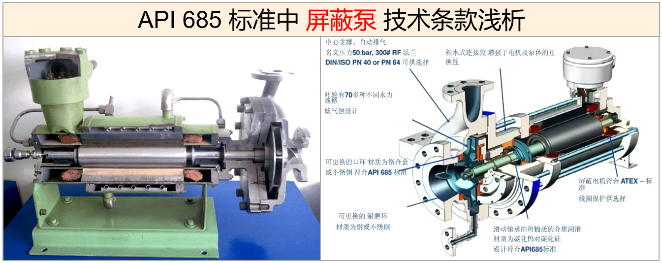 API 685 標準中屏蔽泵技術條款淺析